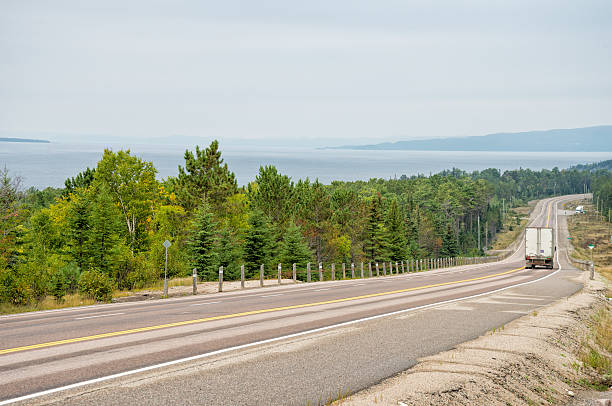 istock Transport truck on Trans-Canada Highway 450515131