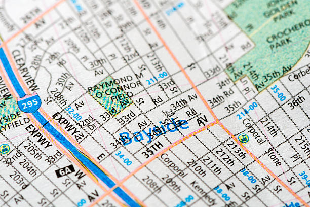 istock Bayside - New York map detail 450518497
