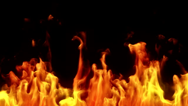 Highly detailed flames. Alpha matte. Macro.
