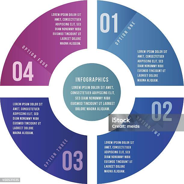 Infográfico De Círculo - Arte vetorial de stock e mais imagens de Abstrato - Abstrato, Azul, Computação Gráfica