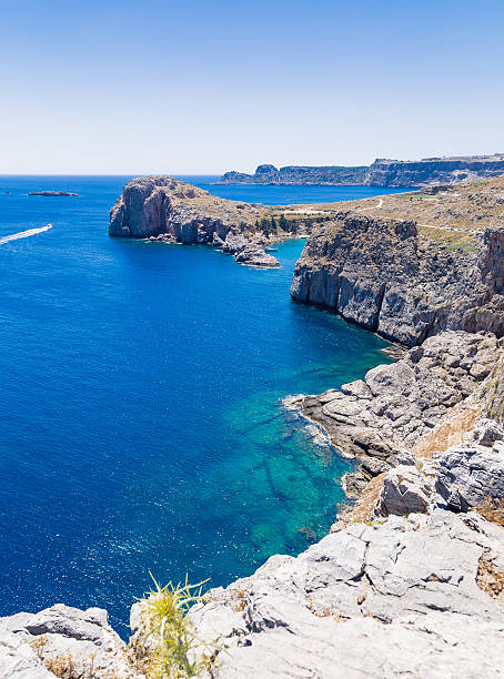 istock st paul's bay and rocks at Lindos, Rhodes, Greece 450539921