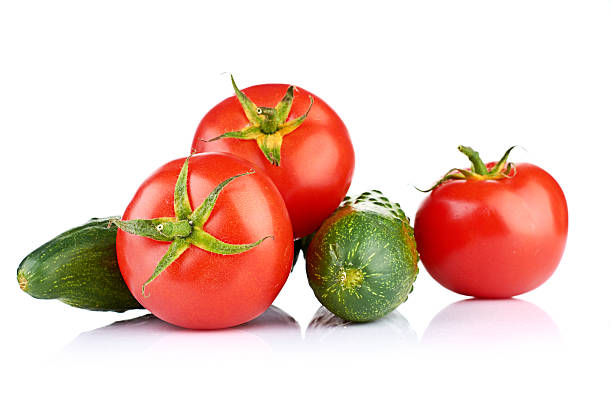istock Ripe vegetables isolated on white background 450540397