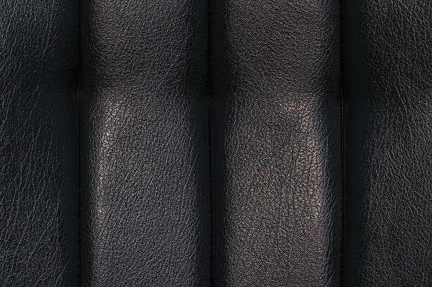 texture pelle nera - car leather hide seat foto e immagini stock
