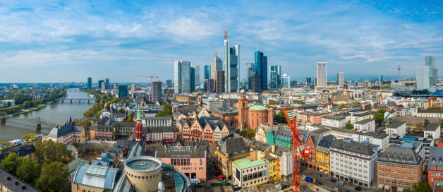 Panorama of Frankfurt, Germany.
