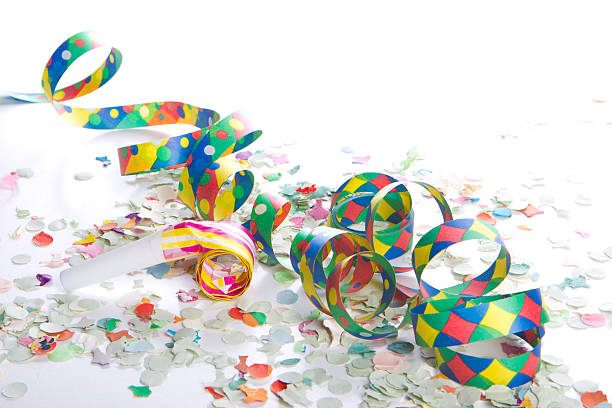 istock Party decoration streamers and confetti 450545453