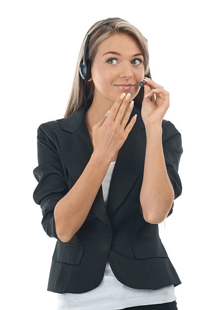 istock Female call center employee 450545877