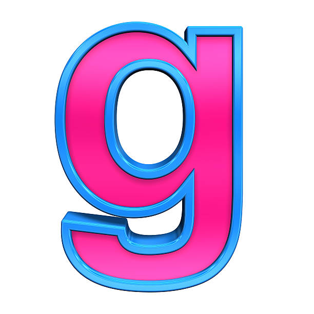 istock Lower case letter from pink with blue frame alphabet set 450547969
