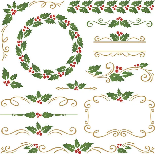 Vector illustration of Christmas ornaments
