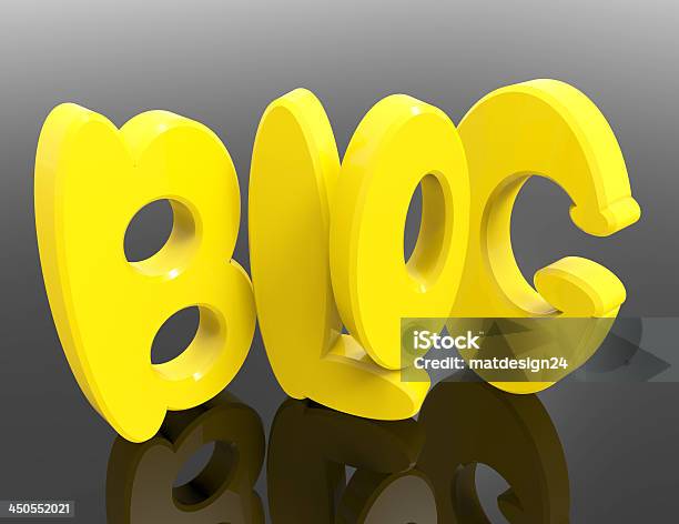 Yellow Blog 3d Letter Stock Photo - Download Image Now - Alphabet, Blogging, Blue