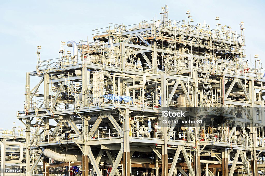 LNG Raffineria fabbrica - Foto stock royalty-free di Affari