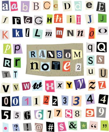 Vector cut newspaper and magazine letters, numbers, and symbols. Mixed upper case and lower case and multiple options for each one. Perfect design elements for a ransom note, creative typography, and more. High resolution transparent .psd included.