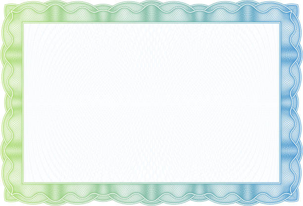 ilustraciones, imágenes clip art, dibujos animados e iconos de stock de certificado en blanco - currency pattern guilloche currency symbol