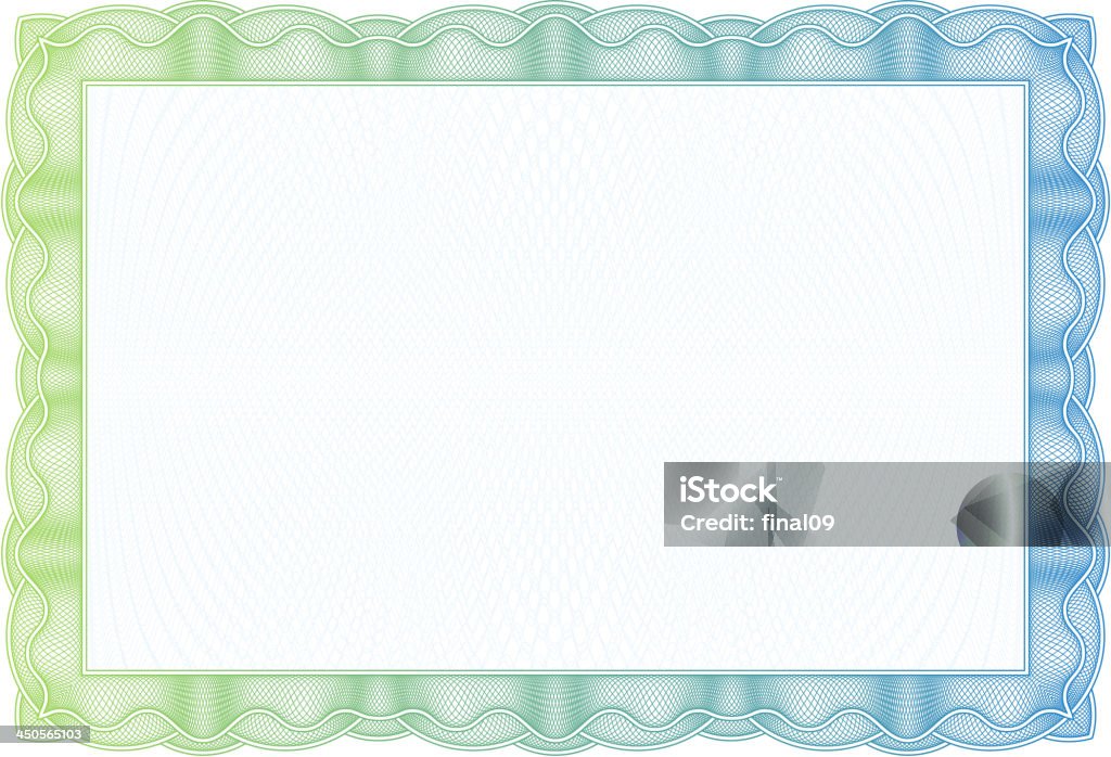 Green and blue faded border with nothing inside Vector pattern that is used in Certificate and diplomas. File in eps8 Border - Frame stock vector