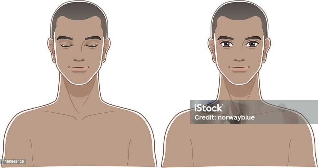 Die Porträts von gesunden afrikanische rechtschaffene Mensch - Lizenzfrei Polynesischer Abstammung Vektorgrafik