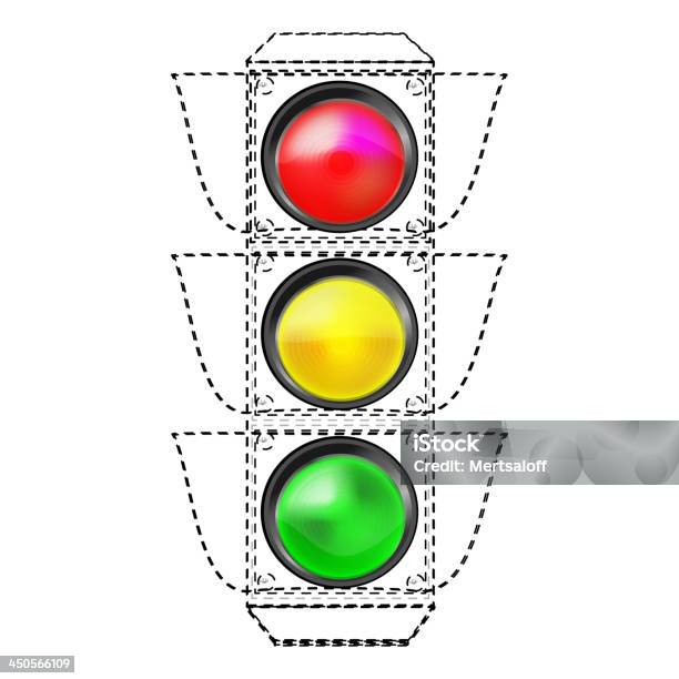 Светофоре — стоковая векторная графика и другие изображения на тему Без людей - Без людей, Блестящий, Векторная графика