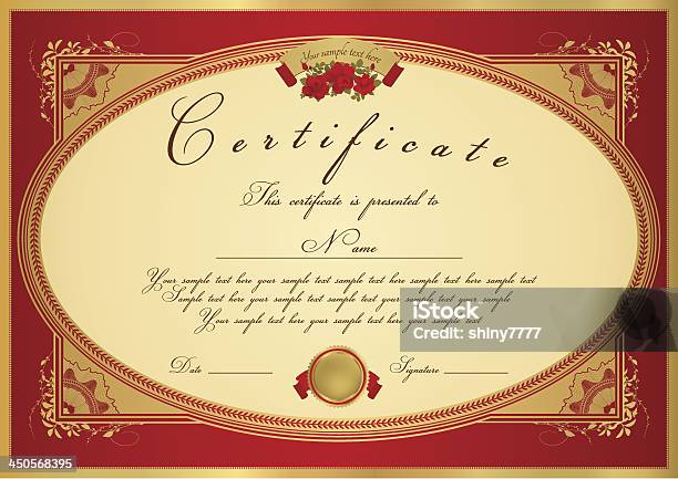 レッド証明卒業証書クーポンテンプレートアワードの背景花花のボーダー - 証明書のベクターアート素材や画像を多数ご用意 - 証明書, 赤背景, 達成