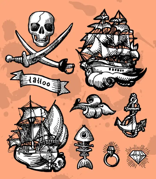 Vector illustration of Tattoos