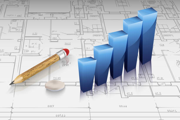 biznes wykres - computer graphic number achievement analyzing stock illustrations