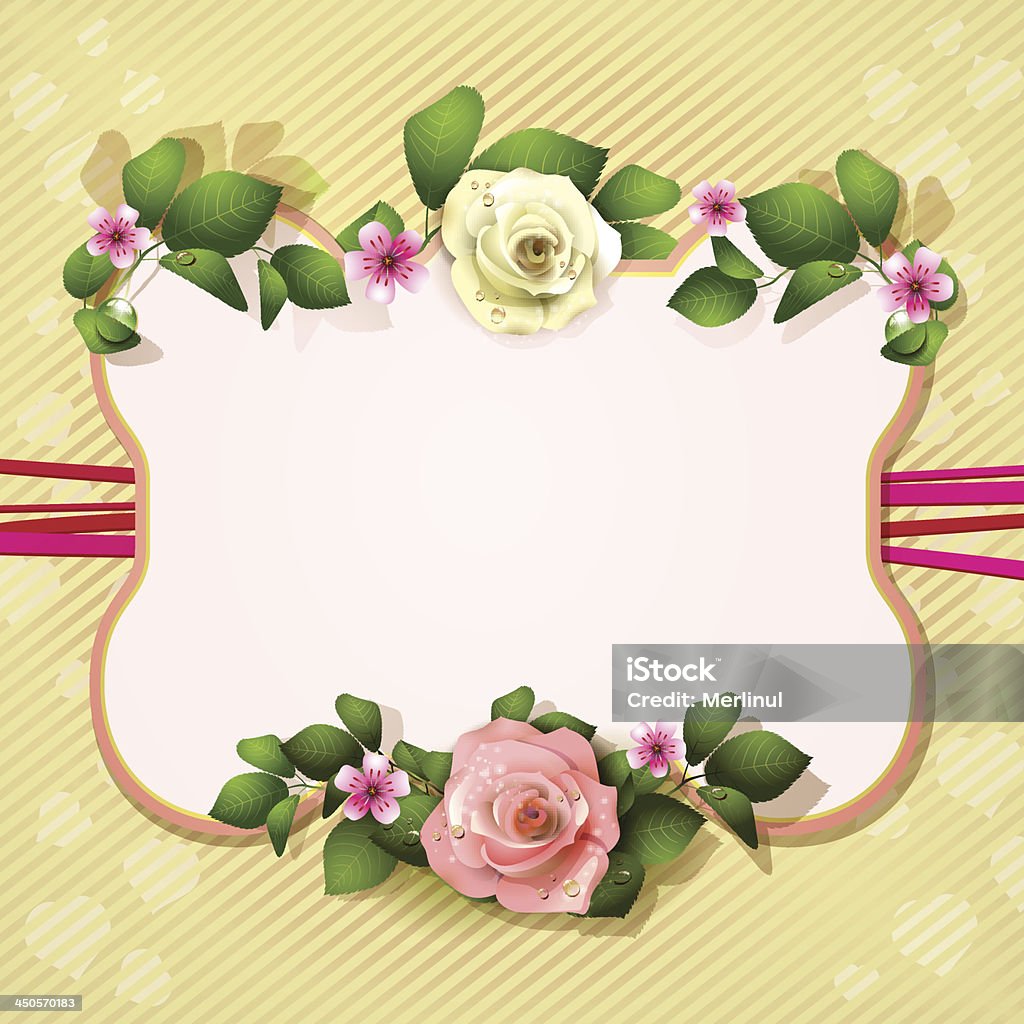 Mirror with flowers Mirror with roses. File saved in EPS 10 format and contains blend and transparency effect Border - Frame stock vector