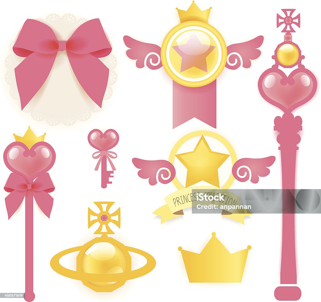 Collezione Principessa - arte vettoriale royalty-free di A forma di stella