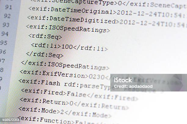 Programming Code Stock Photo - Download Image Now - Extensible Markup Language, Coding, Communication