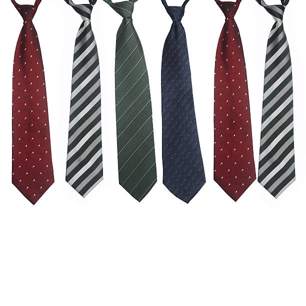 istock Polka dot ties and chevron ties in red, blue and green 450577313