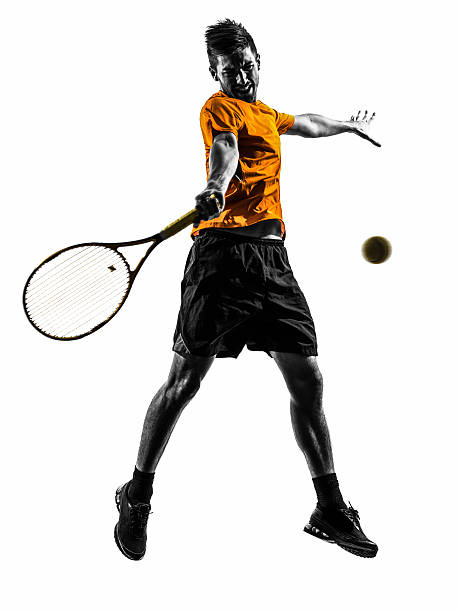 istock man tennis player silhouette 450579391