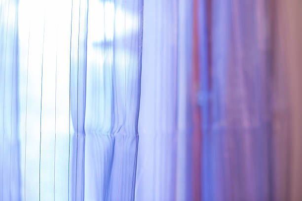 istock Purple transparent curtain background 450584879