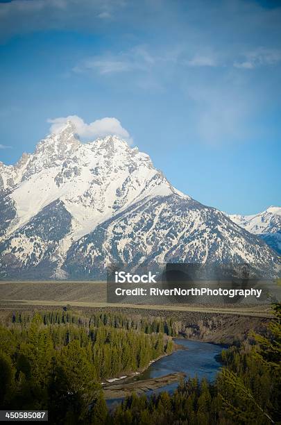 Foto de Snake River Overlook O Grand Teton National Park e mais fotos de stock de Alto - Descrição Geral - Alto - Descrição Geral, Azul, Beleza natural - Natureza