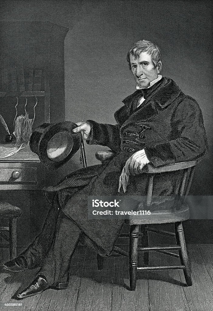 William Henry Harrison - Ilustración de stock de William Henry Harrison - Presidente de los Estados Unidos libre de derechos