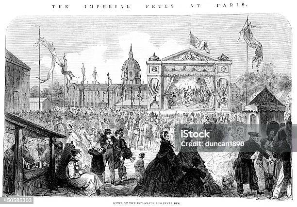 Ilustración de Esplanade De Los Inválidosparís y más Vectores Libres de Derechos de 1860-1869 - 1860-1869, Acontecimiento, Actuación - Espectáculo