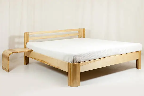 Photo of wooden bed