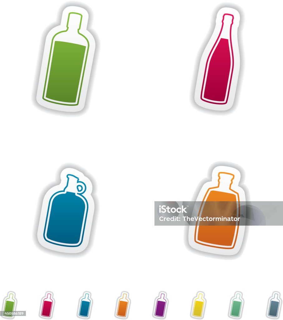 Бутылки алкоголя - Векторная графика Алкоголь - напиток роялти-фри