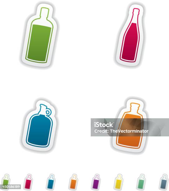 Бутылки Алкоголя — стоковая векторная графика и другие изображения на тему Алкоголь - напиток - Алкоголь - напиток, Без людей, Белый