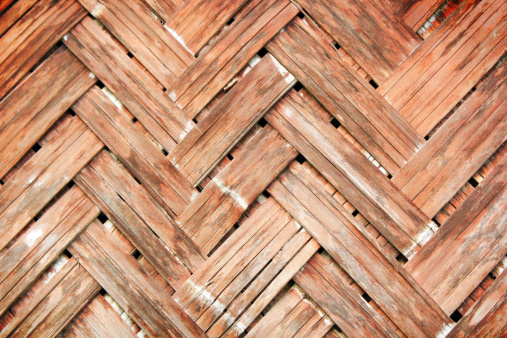 Rattan background, close up, texture. Natural material brown and beige color. Horizontal photo.