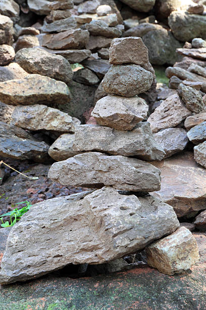 istock stone in zen balance at phanomrung historical park 450592491