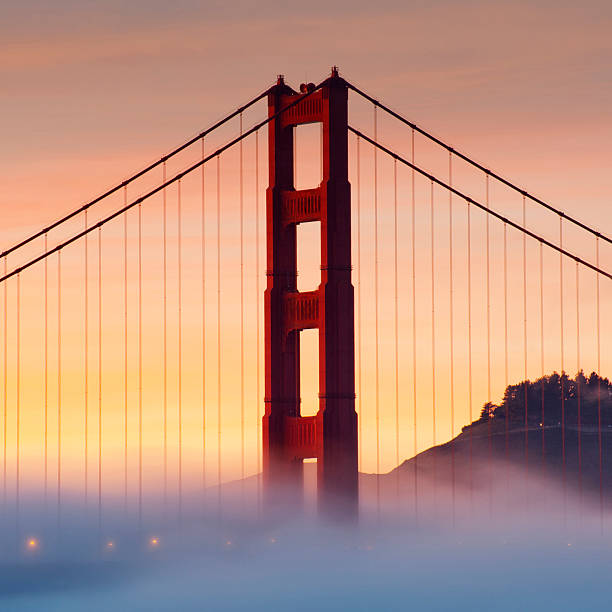 istock Golden Gate Bridge with fog 450592831