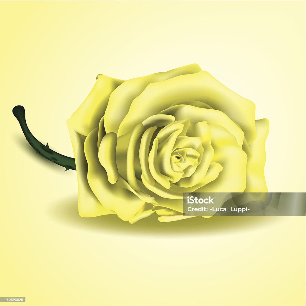 Yellow rose fleur ET gros plan - clipart vectoriel de Amour libre de droits