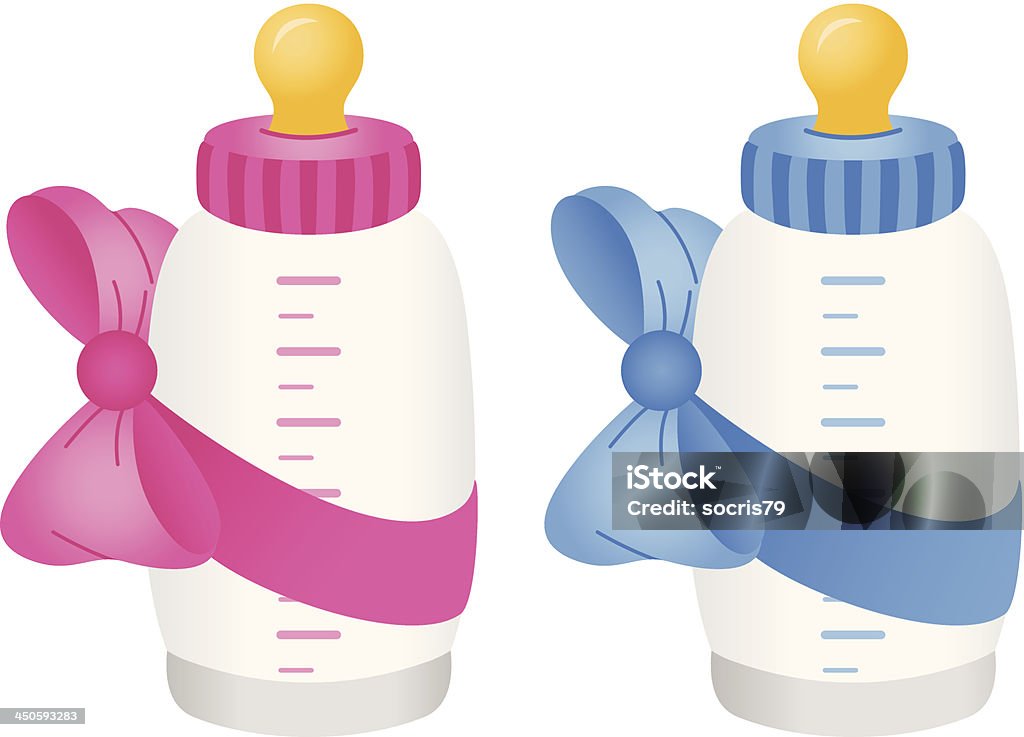 Baby bottle with bow tie Scalable vectorial image representing a baby bottle with bow tie, isolated on white. EPS 10. Animal stock vector