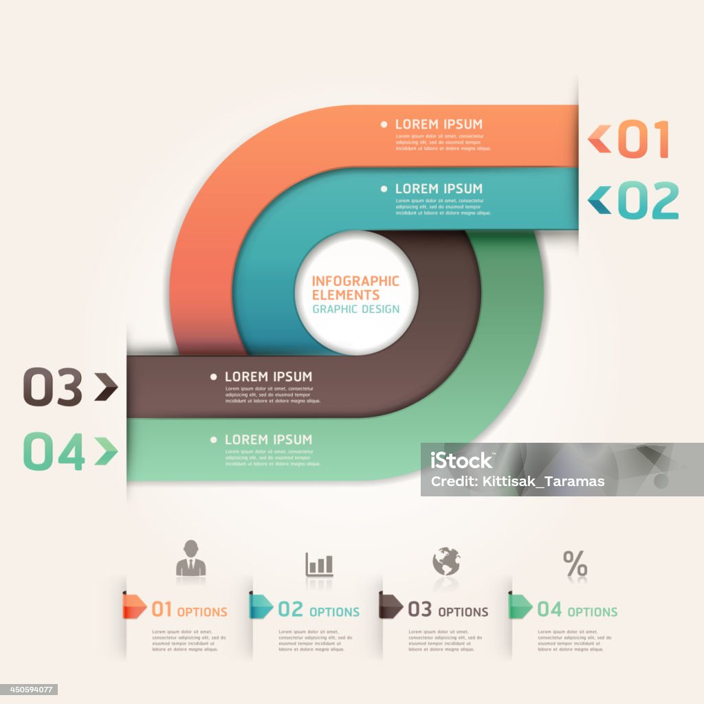 Abstracto infografías banner. - arte vectorial de Círculo libre de derechos