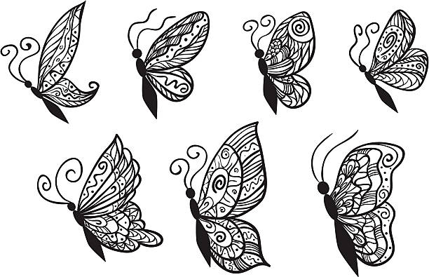 Drawing Of Side View Butterfly Tattoos Illustrations, Royalty-Free Vector Graphics & Clip Art - iStock Drawing Of Side View Butterfly Tattoos Illustrations, Royalty-Free Vector Graphics & Clip Art - iStock
