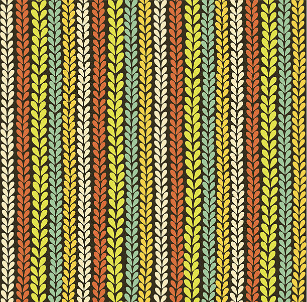 illustrations, cliparts, dessins animés et icônes de arrière-plan coloré tricoté. - knitting vertical striped textile