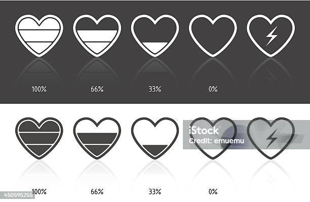 Batterie De Cœur Vecteurs libres de droits et plus d'images vectorielles de Alimentation électrique - Alimentation électrique, Amour, Blanc