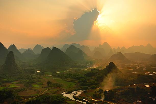istock Karst area of the sunset 450596223