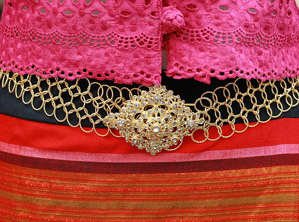 istock metal belt on thai traditional dress 450596723