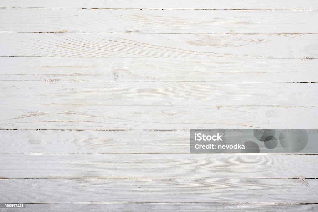 Bianco sfondo tavolo in legno, vista dall'alto - Foto stock royalty-free di Bianco