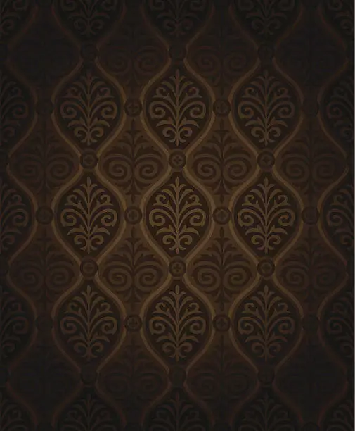 Vector illustration of Seamless damask vector pattern