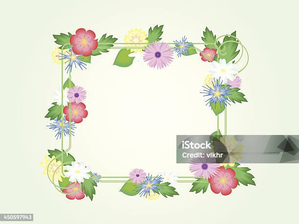 Frame Und Blumen Stock Vektor Art und mehr Bilder von Abstrakt - Abstrakt, Bildhintergrund, Blatt - Pflanzenbestandteile