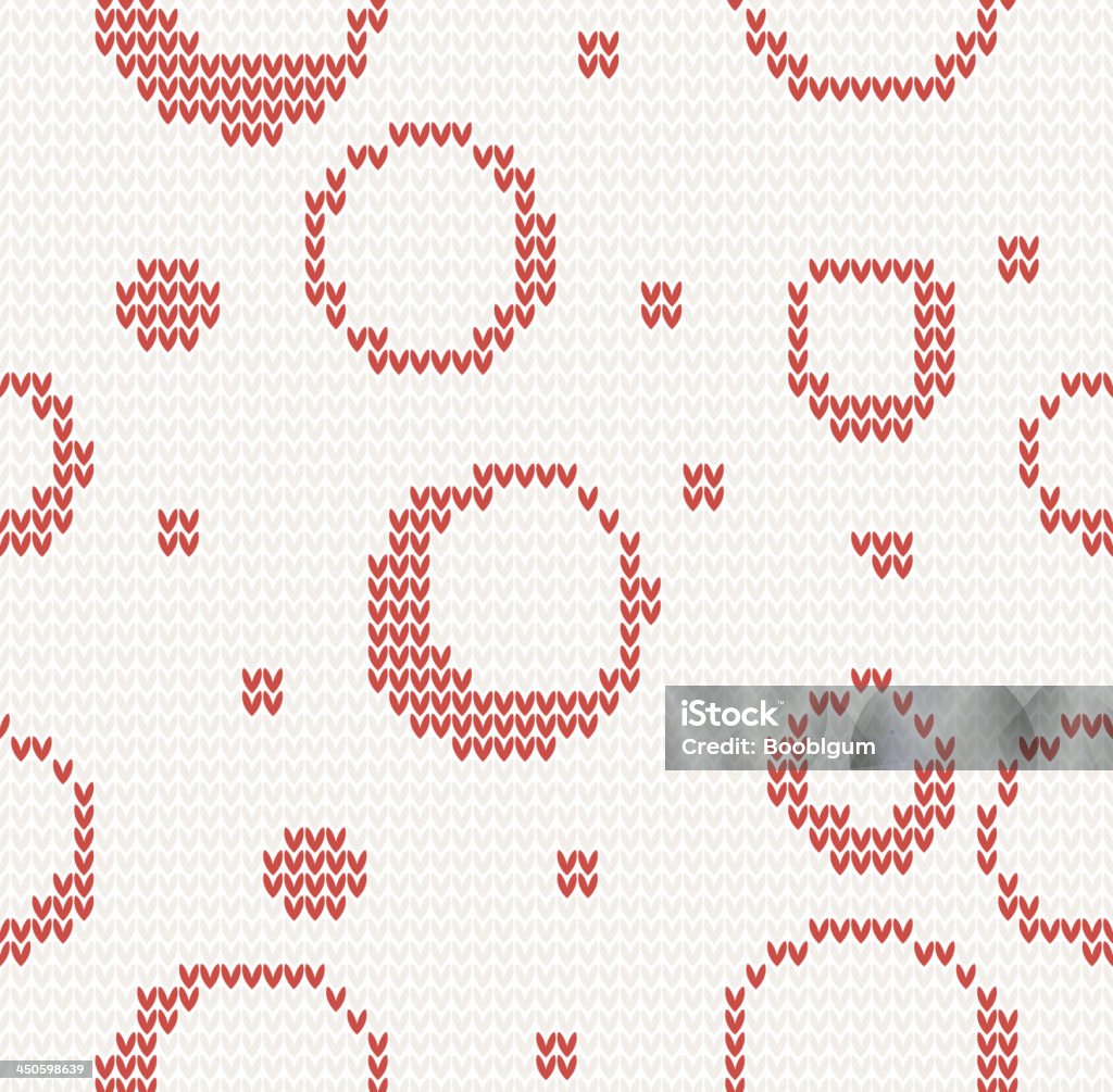 A maglia seamless pattern di Natale cerchi - arte vettoriale royalty-free di Bianco