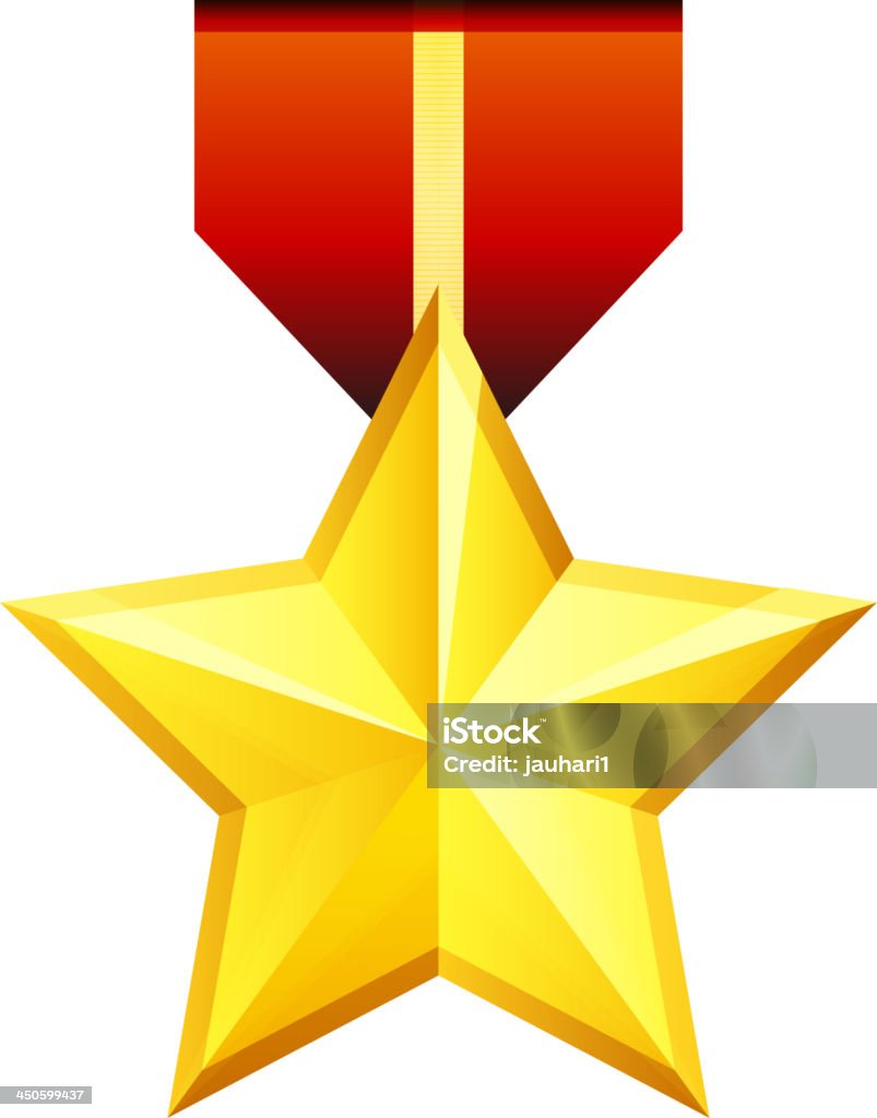 Medaglia Badge - arte vettoriale royalty-free di A forma di stella